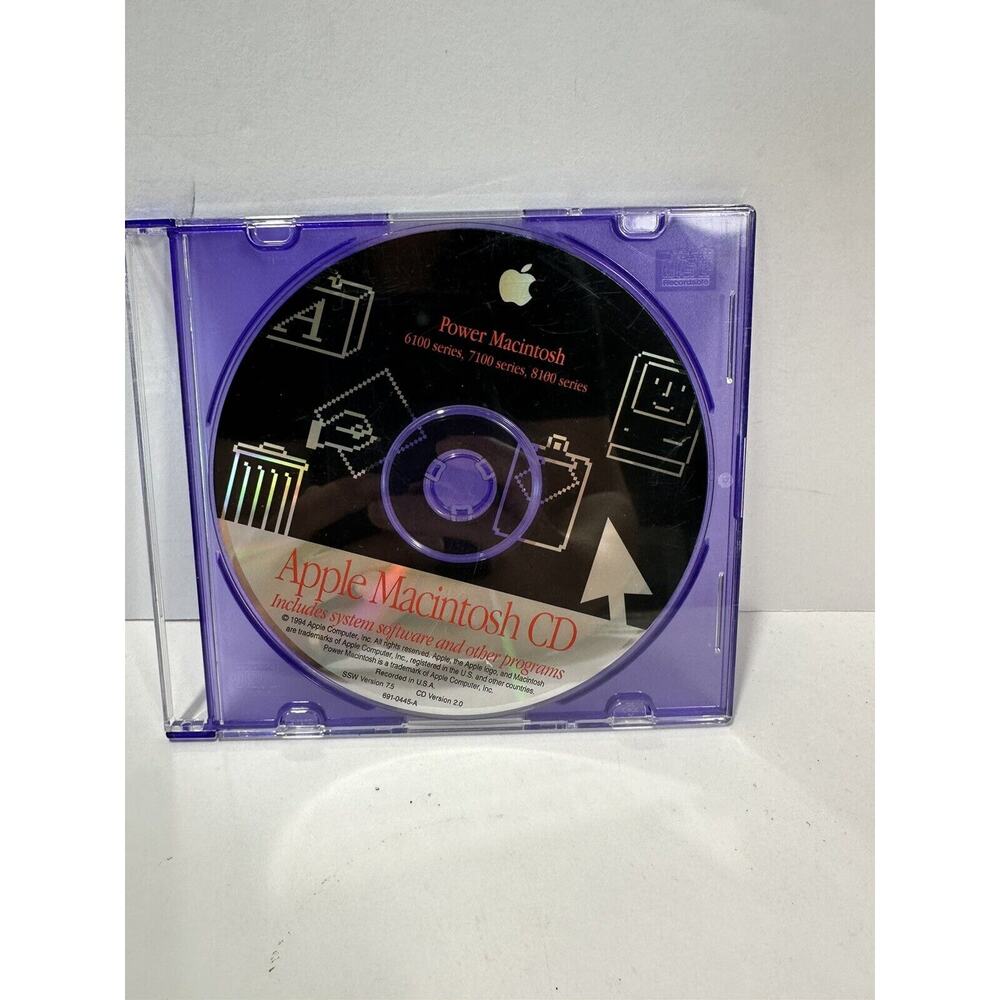 Vintage Apple Macintosh v. 7.5 CD for Power Macintosh 6100,‎ 7100, 8100; 1994